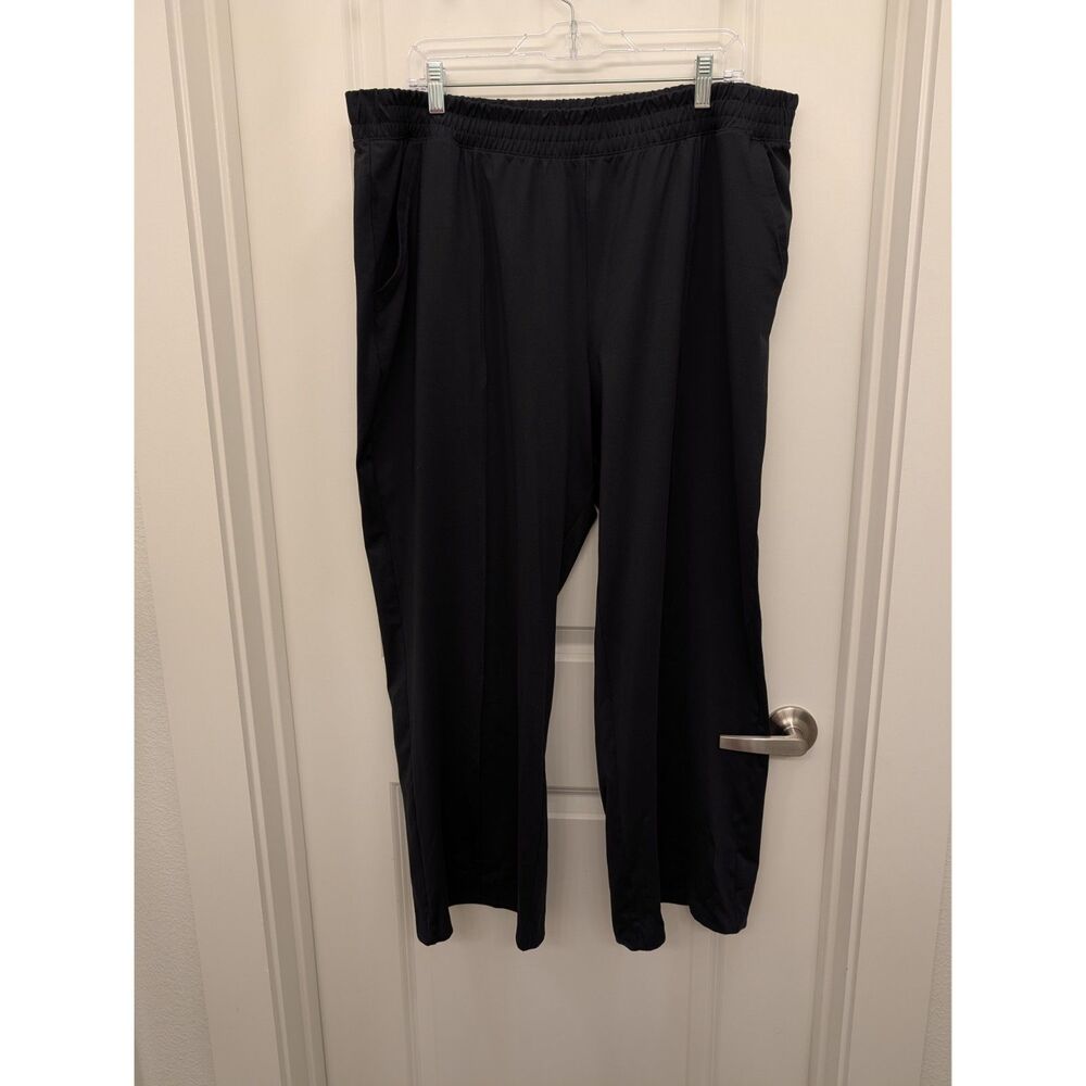 OFFLINE by Aerie Black Athletic Pants Size XXL Wide Leg Comfy Lounge Active